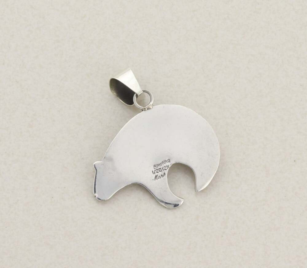Sterling Silver & 12k Gold Fill Bear Pendant Only - Mark Yazzie Native American - Picture 5 of 6